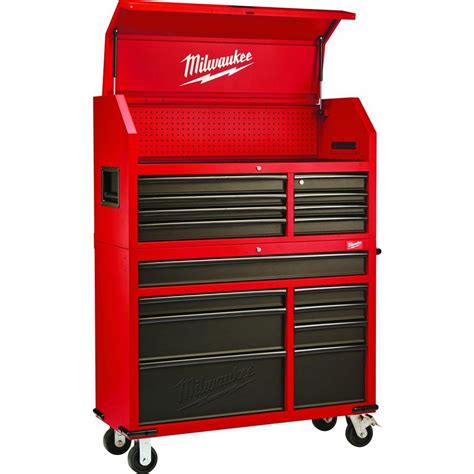 46 in 16-drawer steel tool chest and rolling cabinet set|milwaukee rolling cabinet drawer.